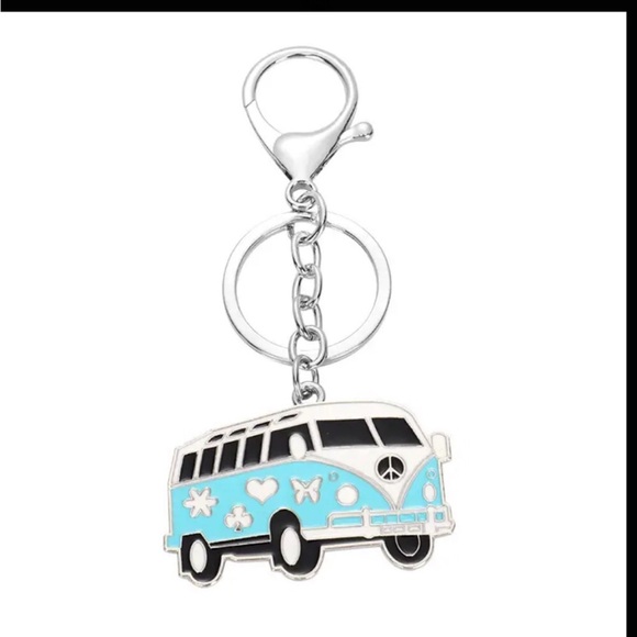 VOLKSWAGEN FLOWER BUS KEYCHAIN - Picture 3 of 3